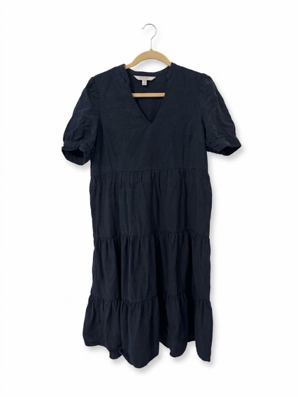 Ever New Denim Tiered V-Neck Dress - Size 6